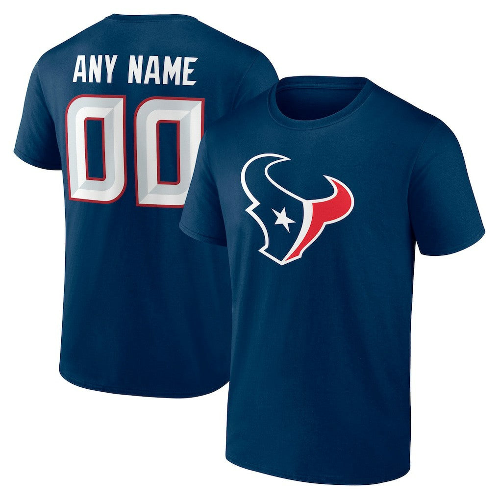 Houston Texans  Team Authentic Personalized Name & Number T-Shirt