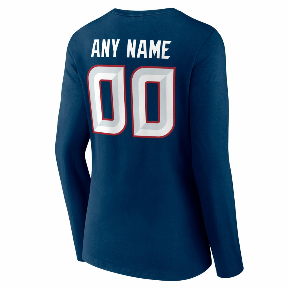 Houston Texans  Women's Team Authentic Personalized Name & Number Long Sleeve V-Neck T-Shirt