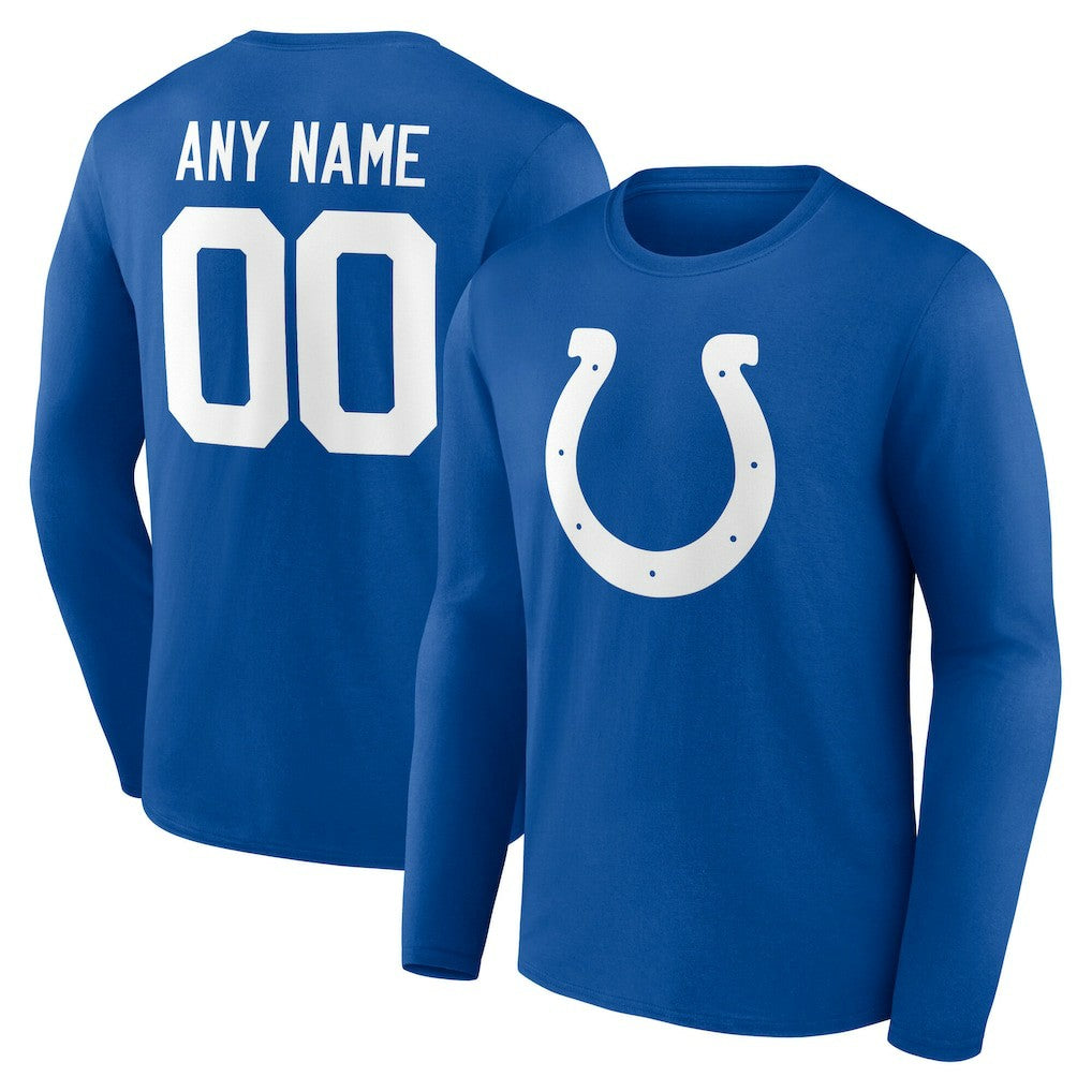 Indianapolis Colts  Team Authentic Personalized Name & Number Long Sleeve T-Shirt