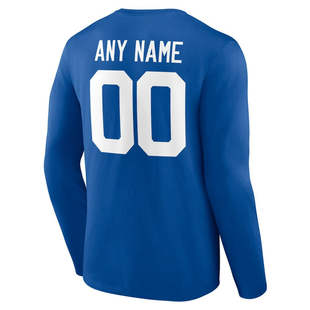 Indianapolis Colts  Team Authentic Personalized Name & Number Long Sleeve T-Shirt
