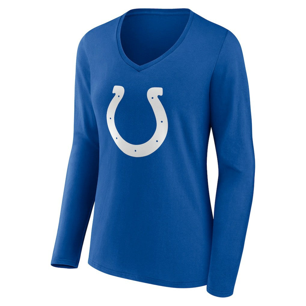Indianapolis Colts  Women's Team Authentic Personalized Name & Number Long Sleeve V-Neck T-Shirt