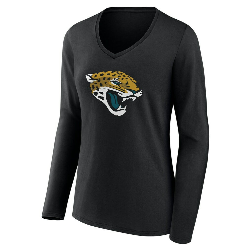 Jacksonville Jaguars  Women's Team Authentic Personalized Name & Number Long Sleeve V-Neck T-Shirt