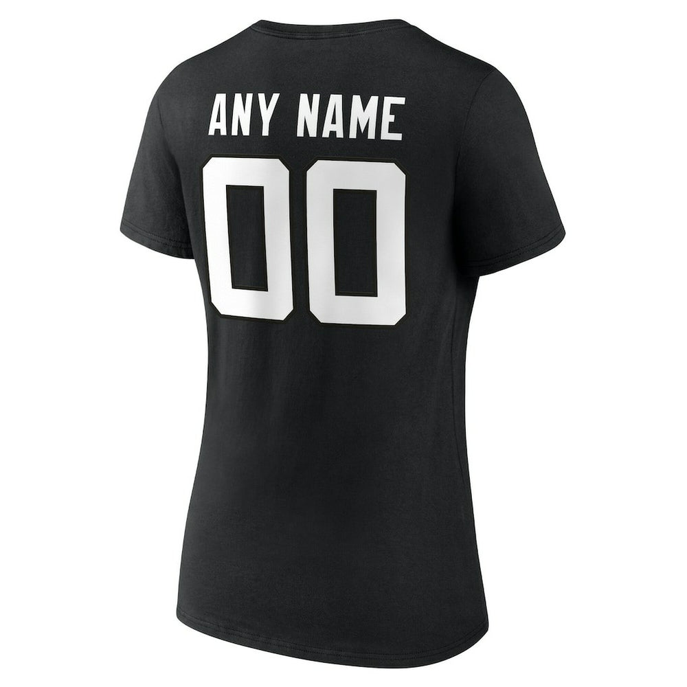 Jacksonville Jaguars  Women's Team Authentic Personalized Name & Number V-Neck T-Shirt