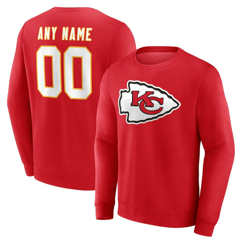 Kansas City Chiefs  Team Authentic Personalized Name & Number Sweatshirt
