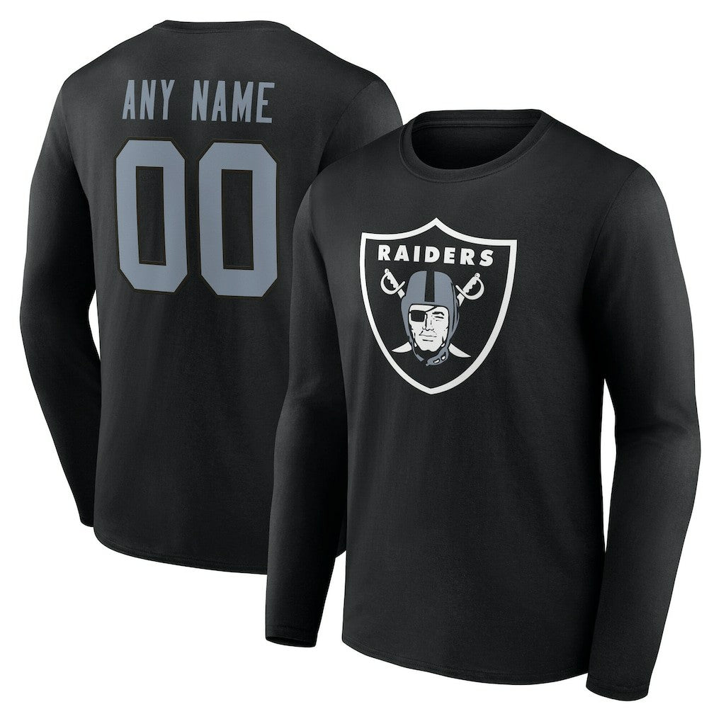 Las Vegas Raiders  Team Authentic Personalized Name & Number Long Sleeve T-Shirt