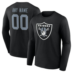 Las Vegas Raiders  Team Authentic Personalized Name & Number Long Sleeve T-Shirt