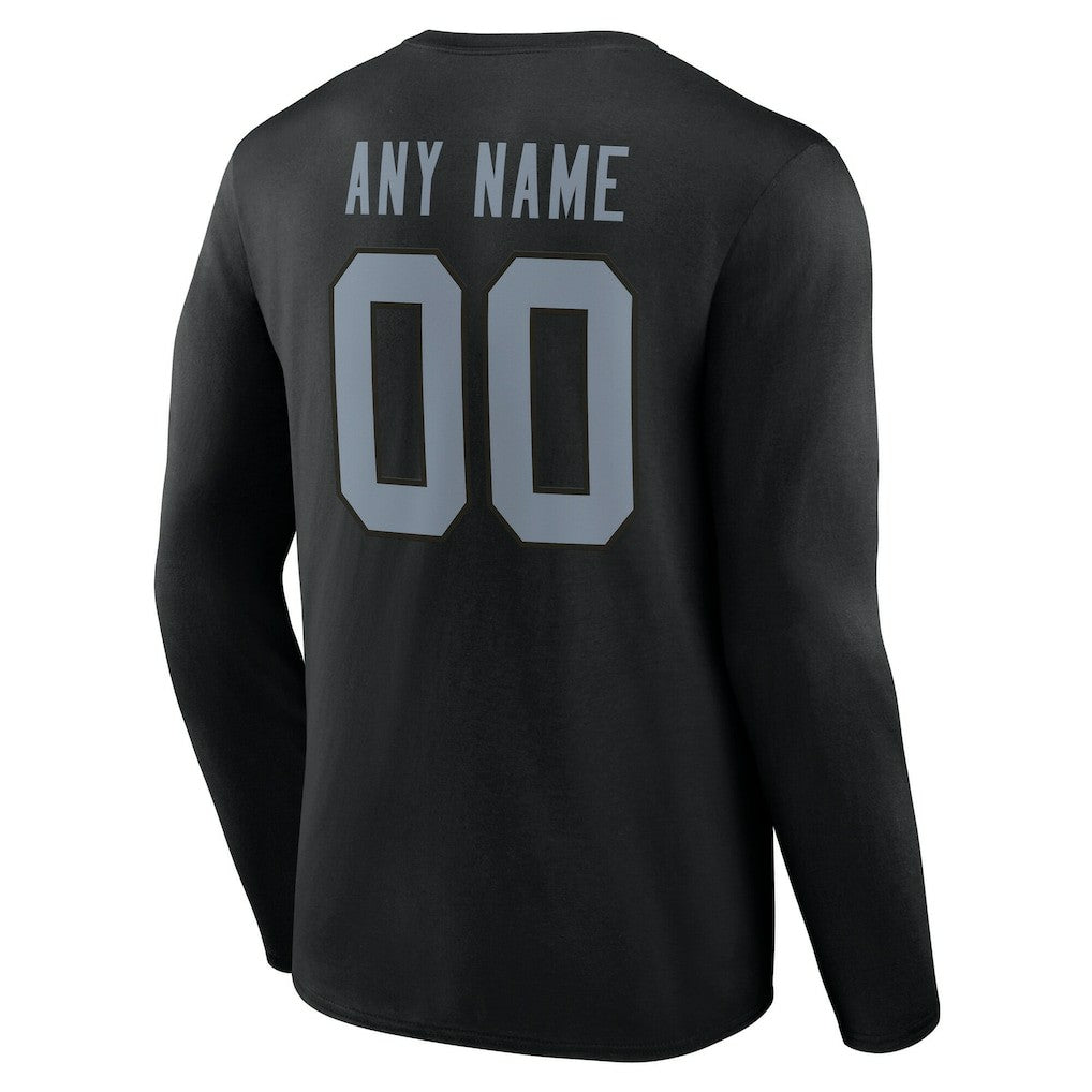 Las Vegas Raiders  Team Authentic Personalized Name & Number Long Sleeve T-Shirt