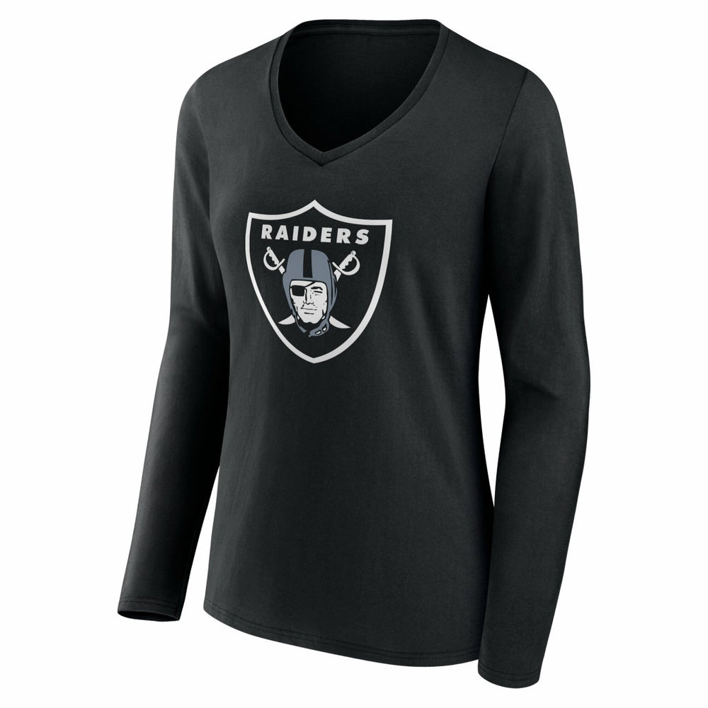 Las Vegas Raiders  Women's Team Authentic Personalized Name & Number Long Sleeve V-Neck T-Shirt