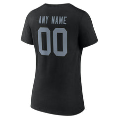 Las Vegas Raiders  Women's Team Authentic Personalized Name & Number V-Neck T-Shirt