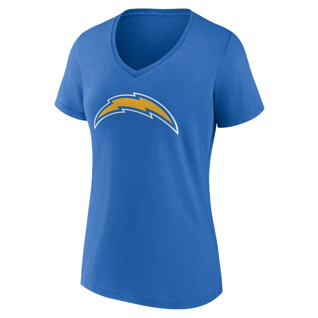 Los Angeles Chargers  Women's Team Authentic Personalized Name & Number V-Neck T-Shirt