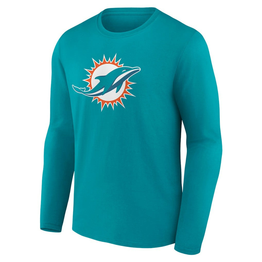 Miami Dolphins  Team Authentic Personalized Name & Number Long Sleeve T-Shirt