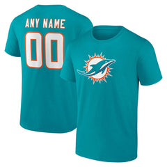 Miami Dolphins  Team Authentic Personalized Name & Number T-Shirt