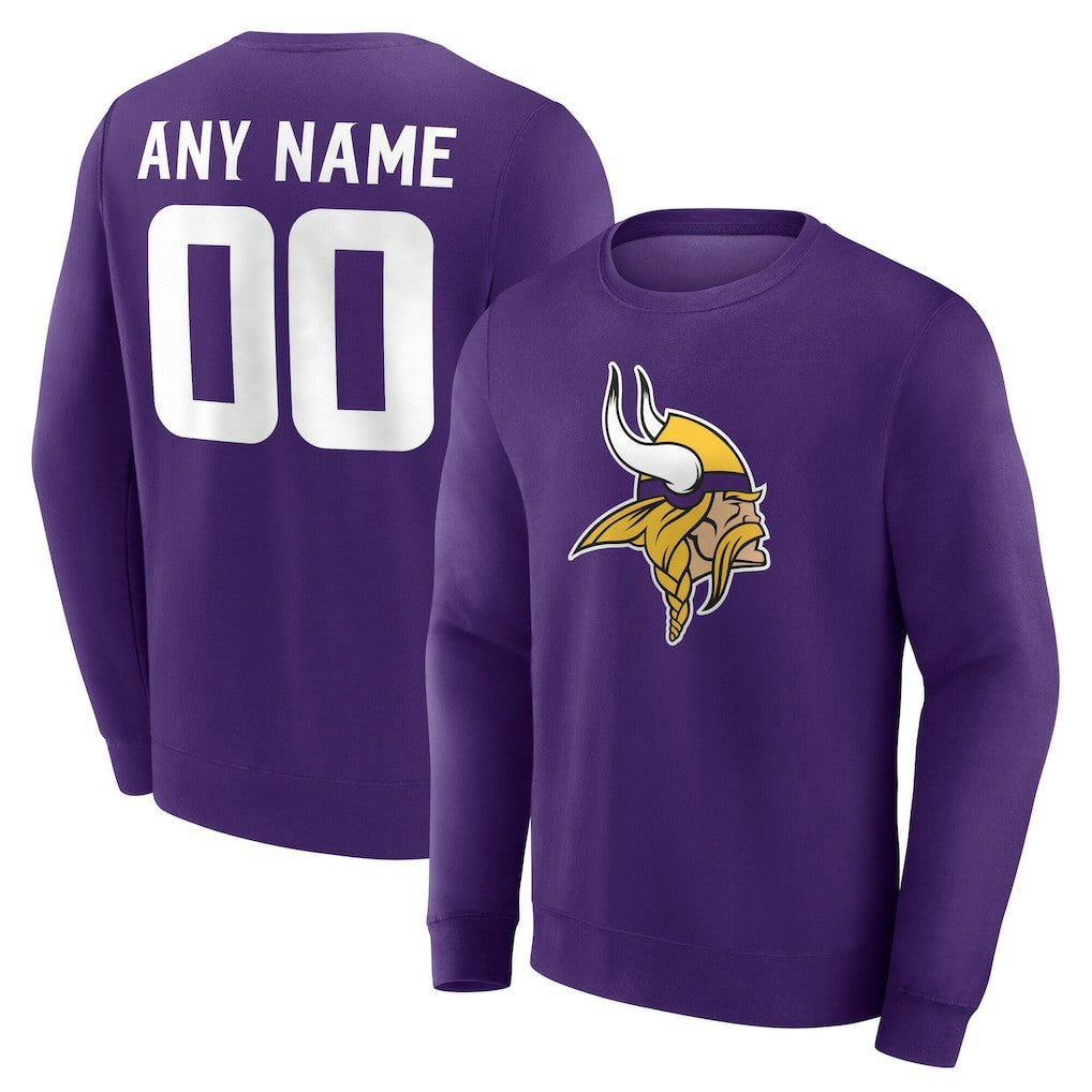 Minnesota Vikings  Team Authentic Personalized Name & Number Sweatshirt