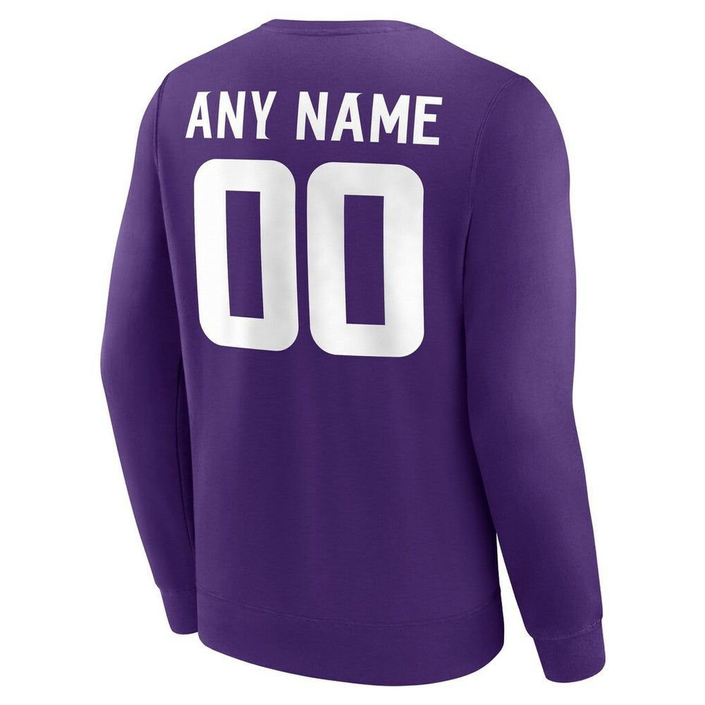 Minnesota Vikings  Team Authentic Personalized Name & Number Sweatshirt