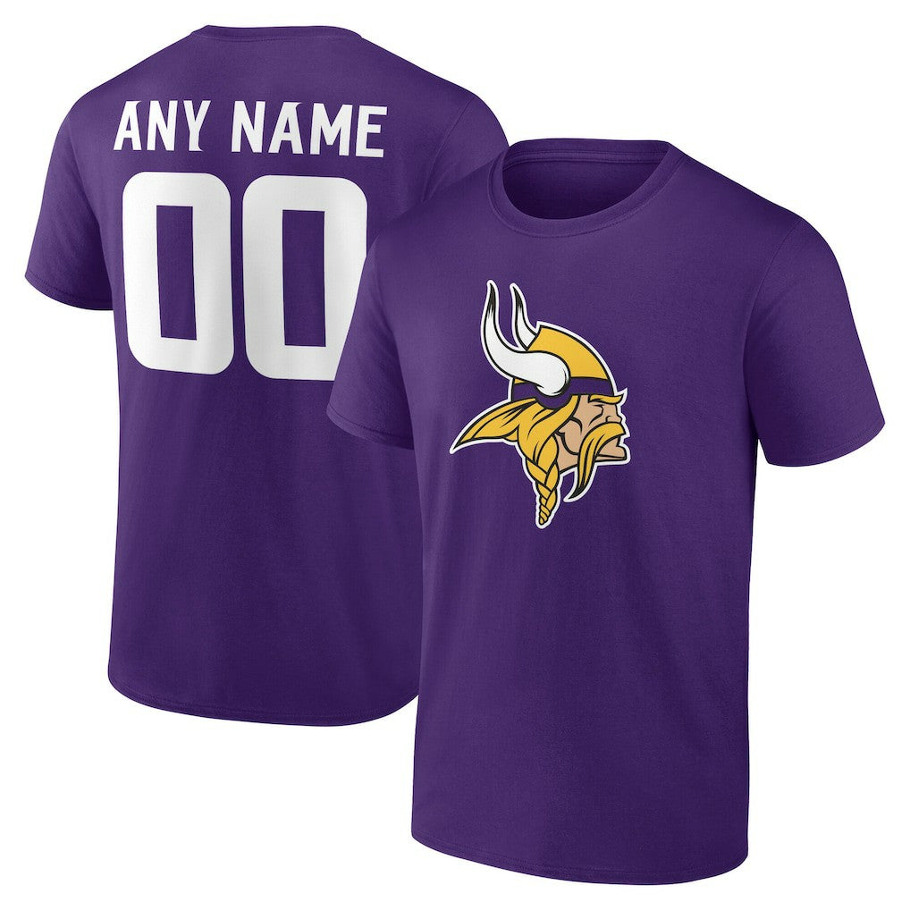 Minnesota Vikings  Team Authentic Personalized Name & Number T-Shirt