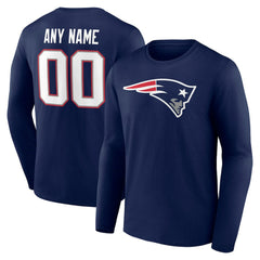 New England Patriots  Team Authentic Personalized Name & Number Long Sleeve T-Shirt