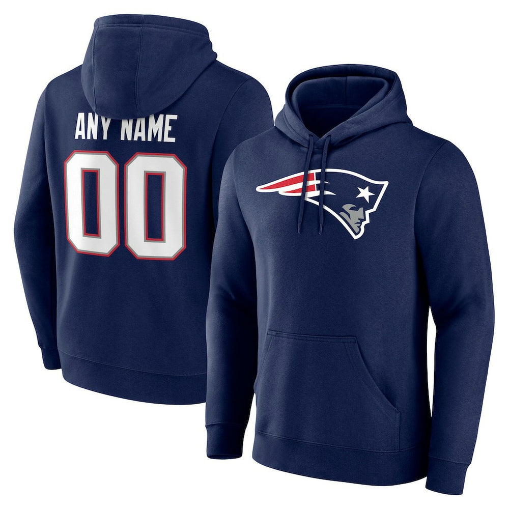 New England Patriots  Team Authentic Personalized Name & Number Hoodie