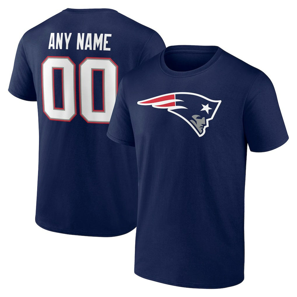 New England Patriots  Team Authentic Personalized Name & Number T-Shirt