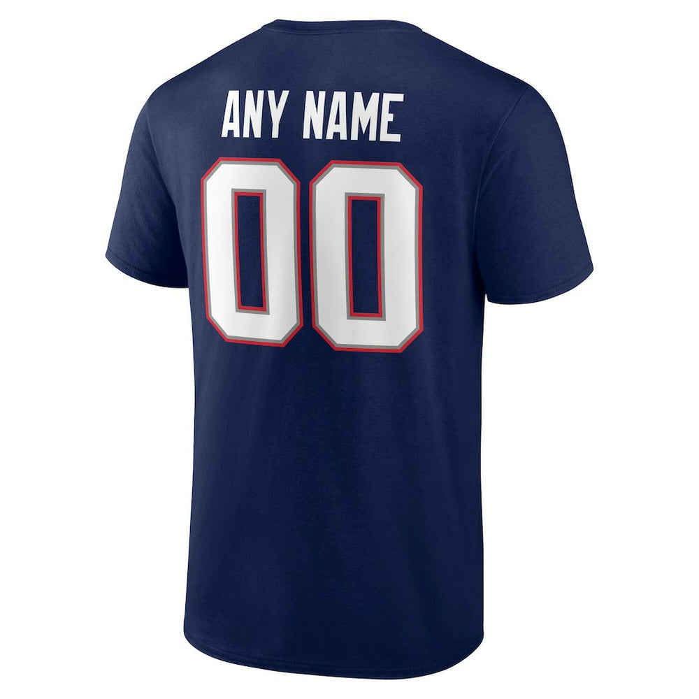 New England Patriots  Team Authentic Personalized Name & Number T-Shirt