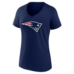 New England Patriots  Women's Team Authentic Personalized Name & Number V-Neck T-Shirt