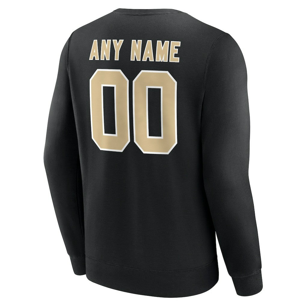 New Orleans Saints  Team Authentic Personalized Name & Number Sweatshirt