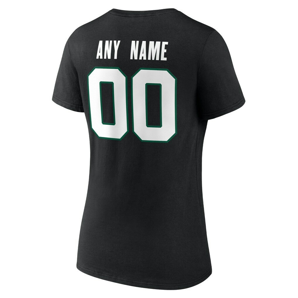 New York Jets  Women's Team Authentic Personalized Name & Number V-Neck T-Shirt