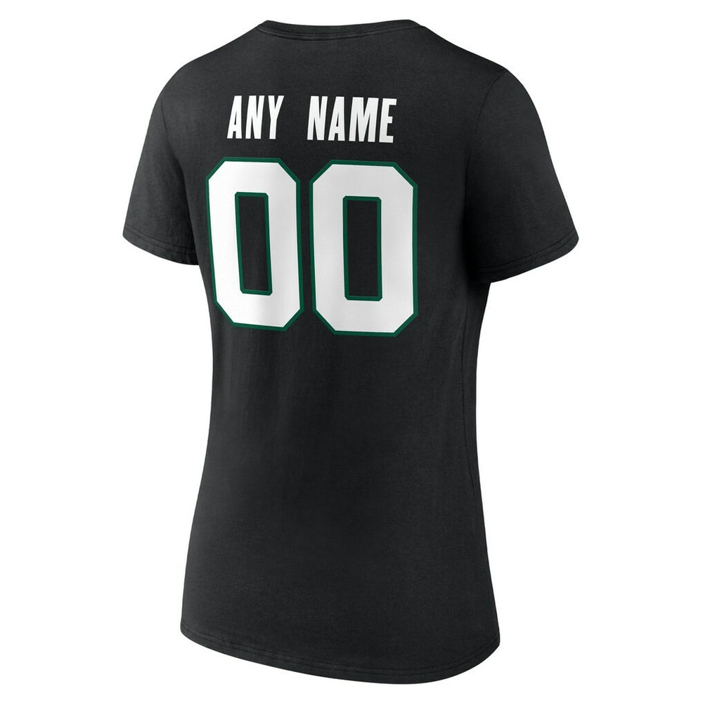 New York Jets  Women's Team Authentic Personalized Name & Number V-Neck T-Shirt