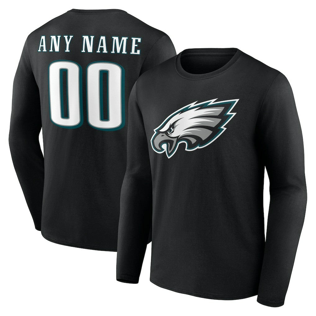 Philadelphia Eagles  Team Authentic Personalized Name & Number Long Sleeve T-Shirt
