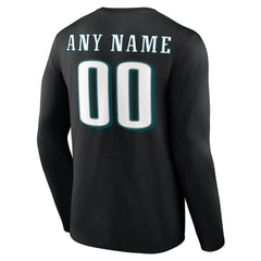 Philadelphia Eagles  Team Authentic Personalized Name & Number Long Sleeve T-Shirt