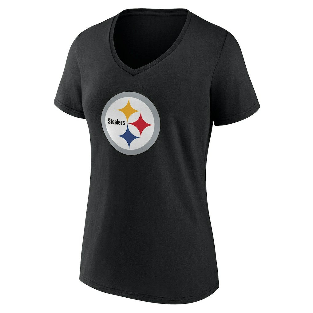 Pittsburgh Steelers  Women's Team Authentic Personalized Name & Number V-Neck T-Shirt