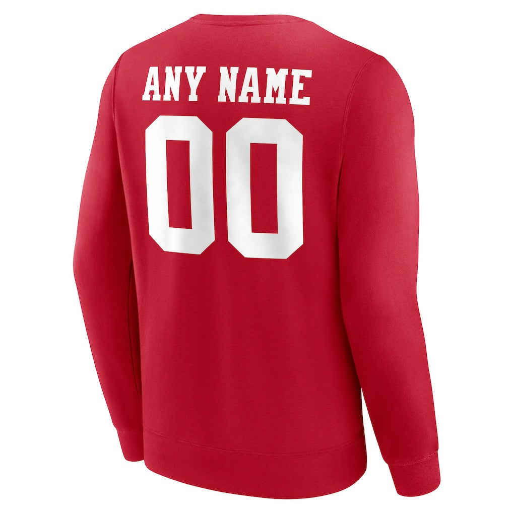 San Francisco 49ers  Team Authentic Personalized Name & Number Sweatshirt
