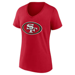 San Francisco 49ers  Women's Team Authentic Personalized Name & Number V-Neck T-Shirt