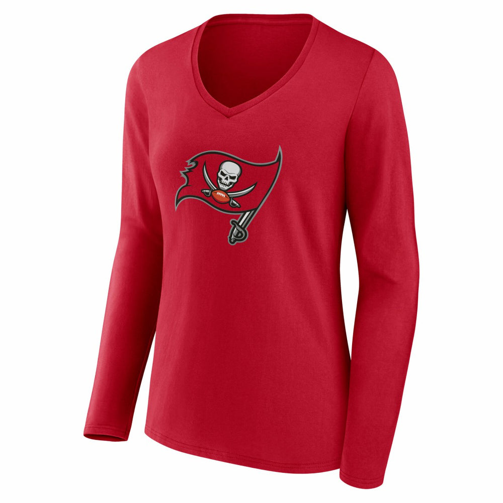 Tampa Bay Buccaneers  Women's Team Authentic Personalized Name & Number Long Sleeve V-Neck T-Shirt