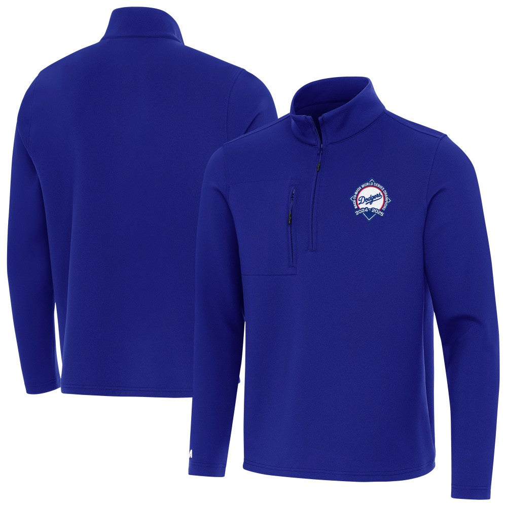 Los Angeles Dodgers Antigua Back-to-Back World Series Champions Insider Quarter-Zip Pullover | MLB Outlet
