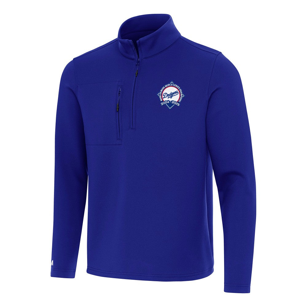 Los Angeles Dodgers Antigua Back-to-Back World Series Champions Insider Quarter-Zip Pullover | MLB Outlet