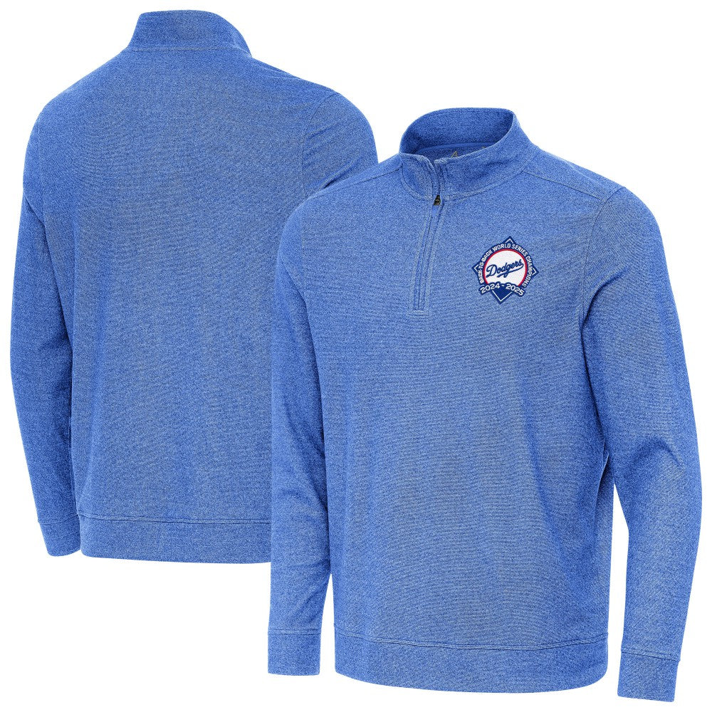 Los Angeles Dodgers Antigua Back-to-Back World Series Champions Subtle Quarter-Zip Pullover | MLB Online