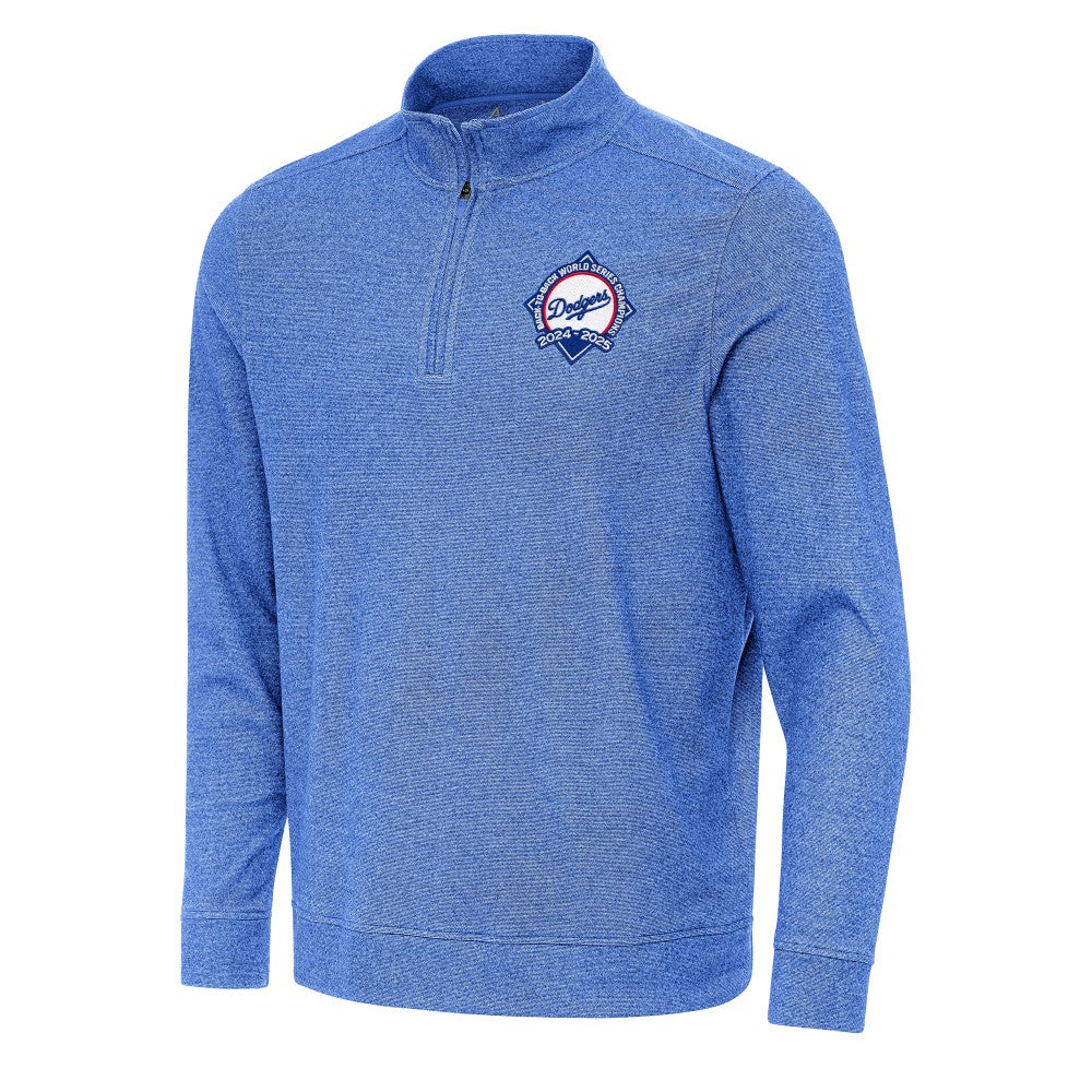 Los Angeles Dodgers Antigua Back-to-Back World Series Champions Subtle Quarter-Zip Pullover | MLB Online