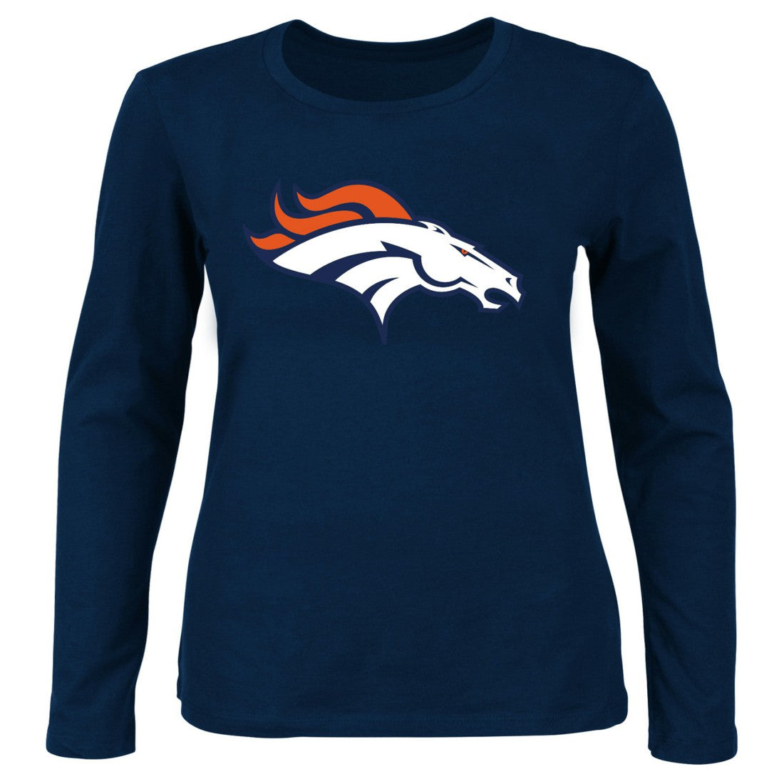 Denver Broncos Fanatics Women's Plus Size Scoop Neck Long Sleeve T-Shirt