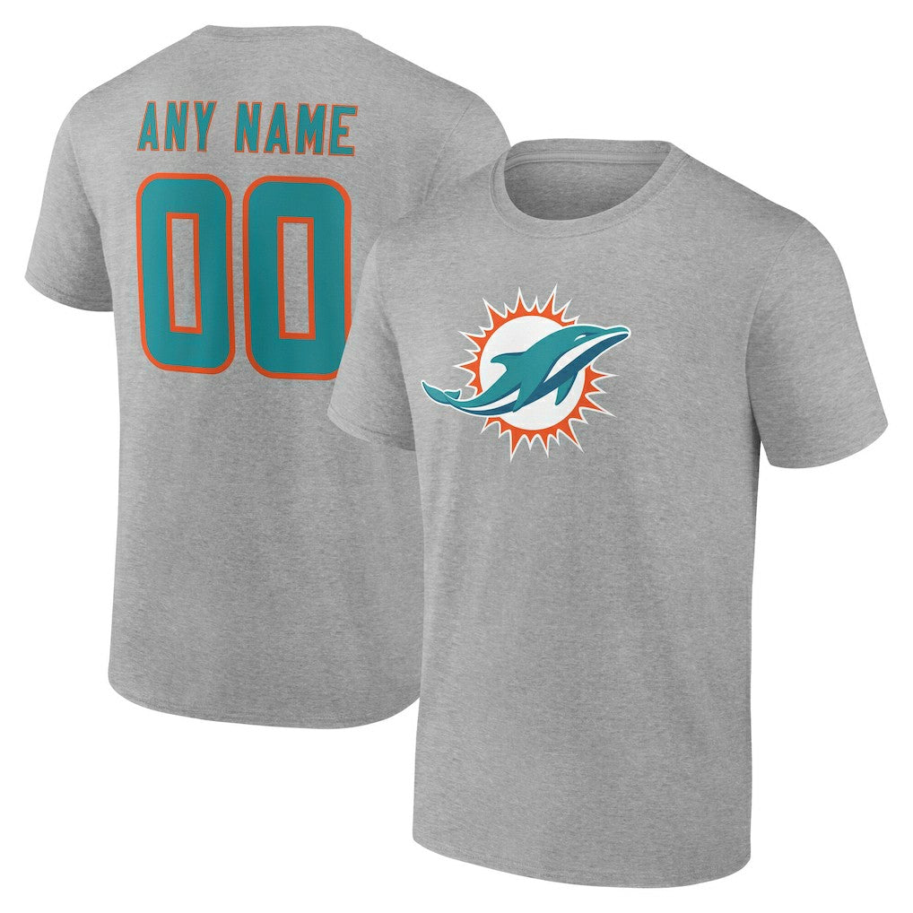 Miami Dolphins  Big & Tall Team Authentic Custom T-Shirt