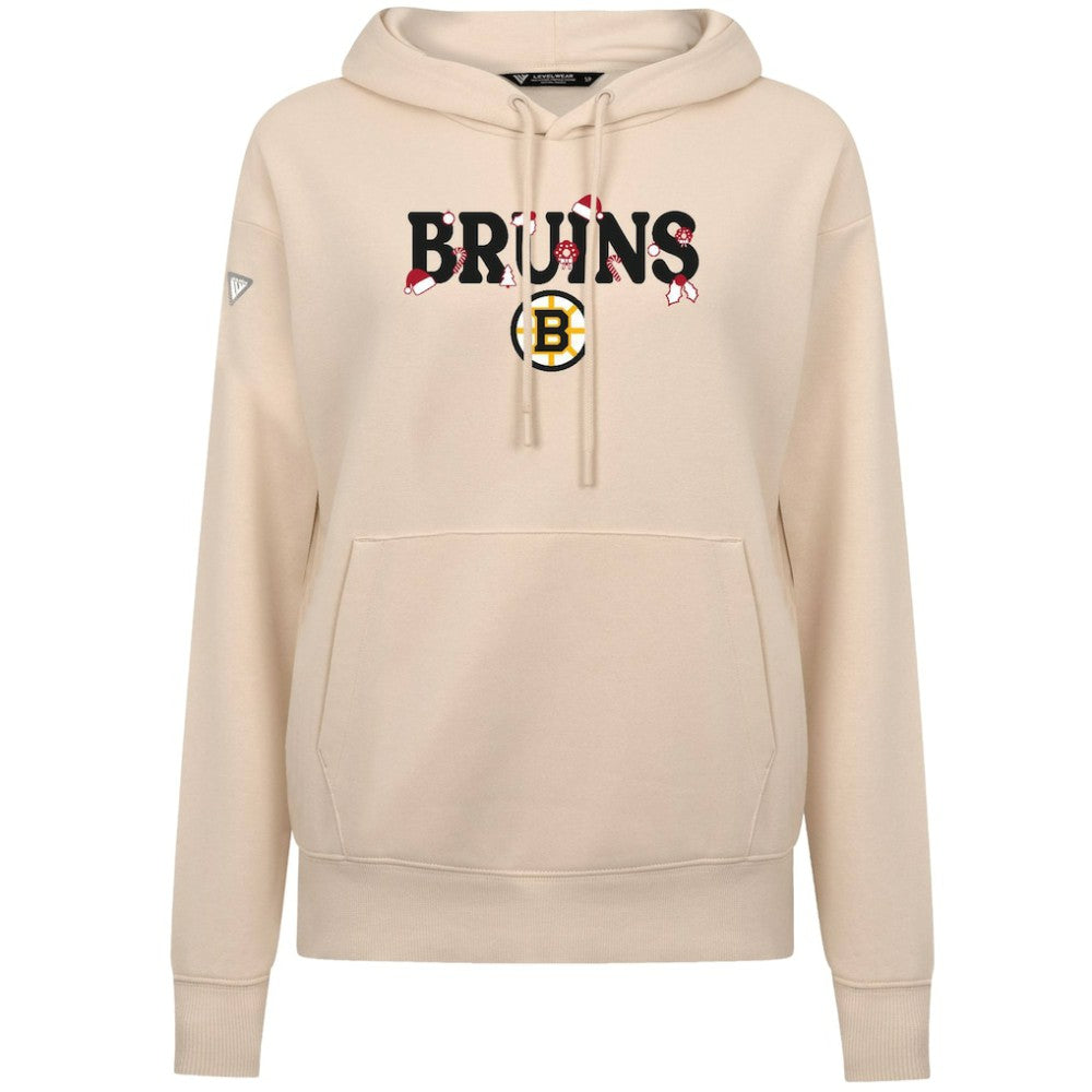 Boston Bruins Levelwear Women's Festive Holiday Adorn Hoodie Discount