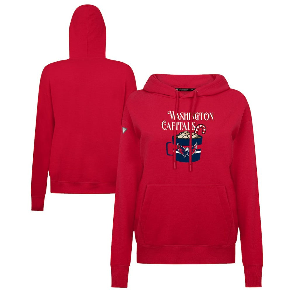 Washington Capitals Levelwear Women's Mellow Holiday Adorn Hoodie Outlet