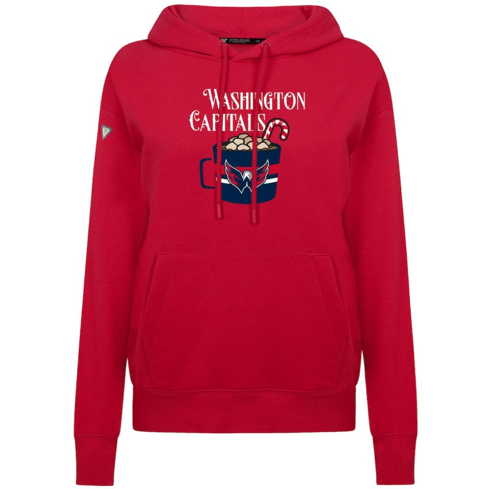 Washington Capitals Levelwear Women's Mellow Holiday Adorn Hoodie Outlet