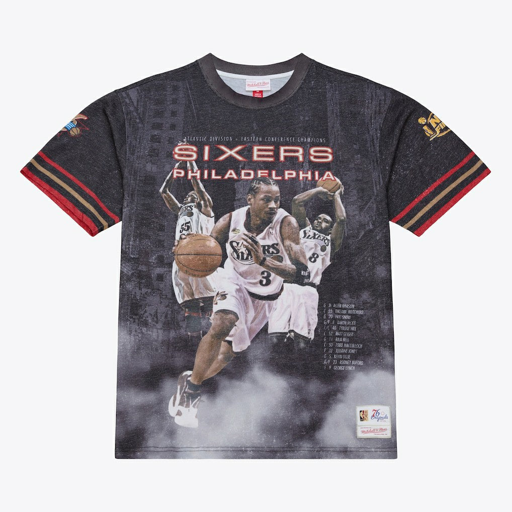 Philadelphia 76ers Hardwood Classics Originals Collection 2000-2001 Team Roster T-Shirt Online