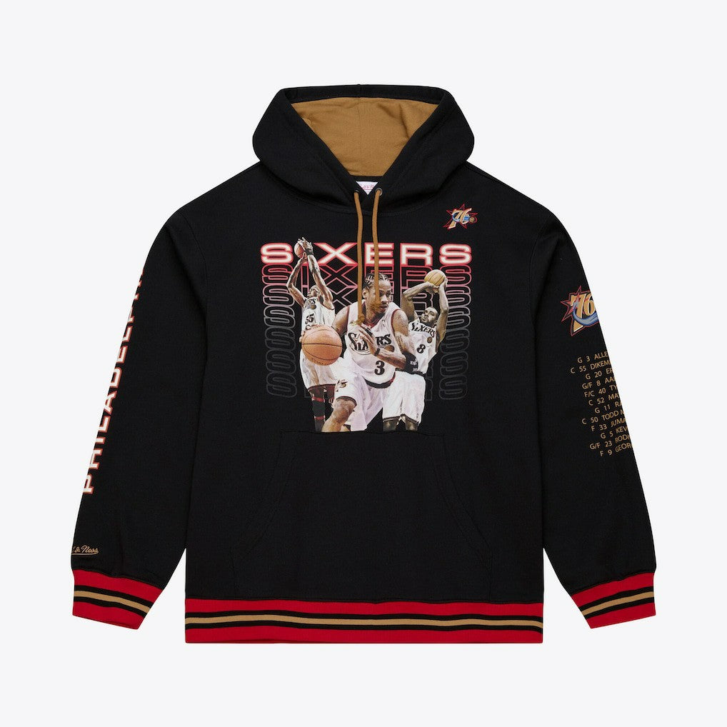 Philadelphia 76ers Hardwood Classics Originals Collection 2000-2001 Team Roster Fleece Hoodie Online