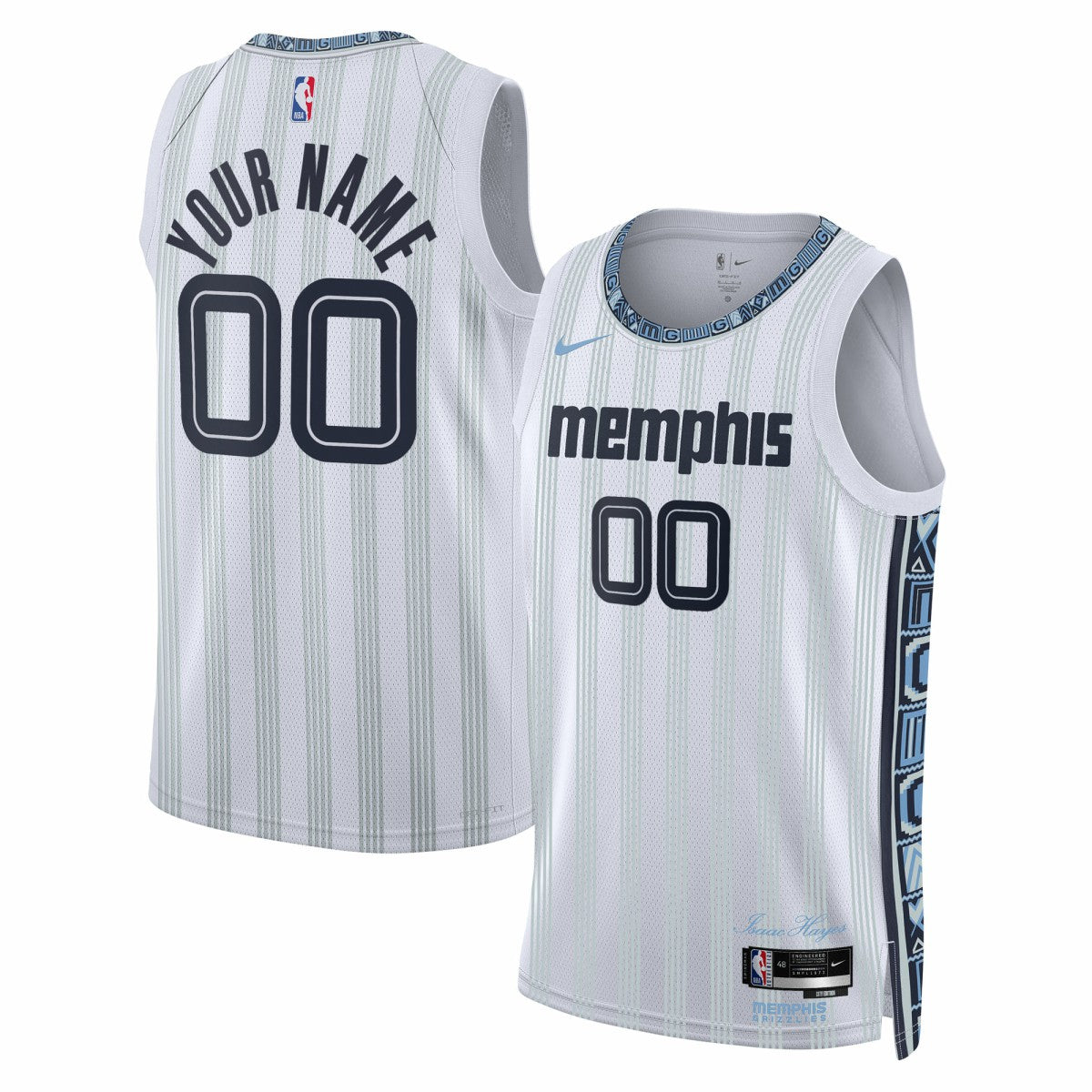 Memphis Grizzlies Unisex 2025/26 City Edition Swingman Custom Jersey - White