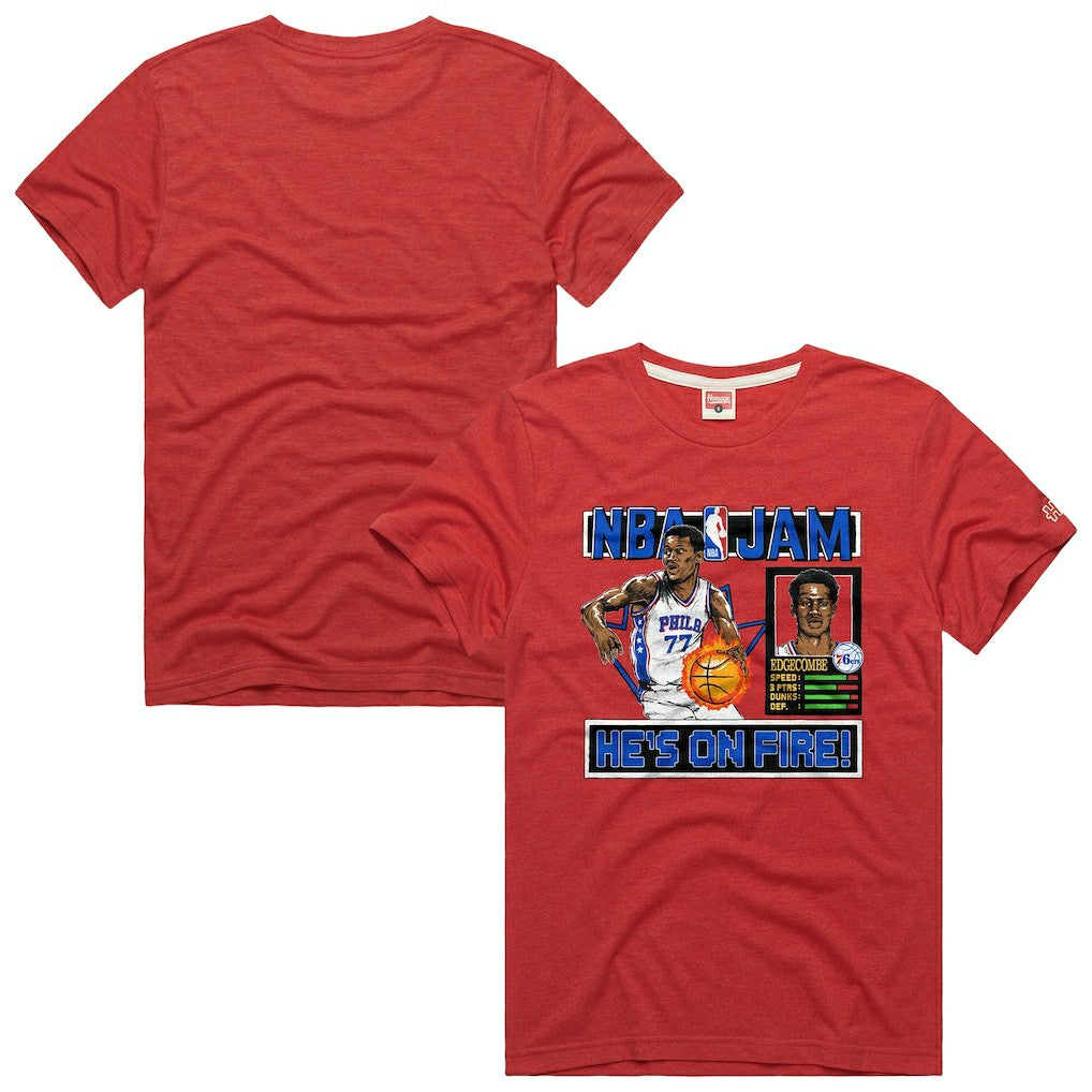 VJ Edgecombe Philadelphia 76ers Homage Unisex NBA Jam Tri-Blend T-Shirt Online