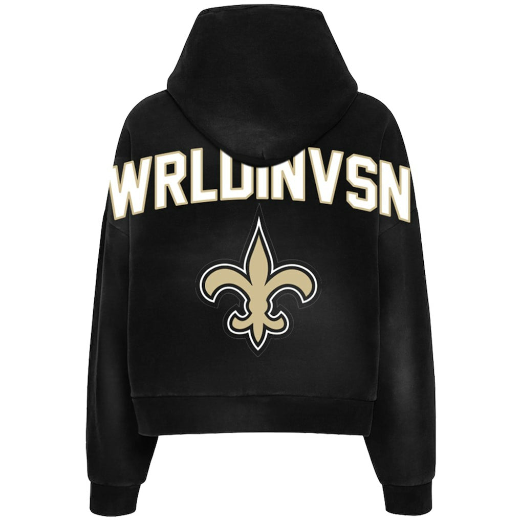 New Orleans Saints  WRLDINVSN x  Unisex Cozy Cropped Hoodie