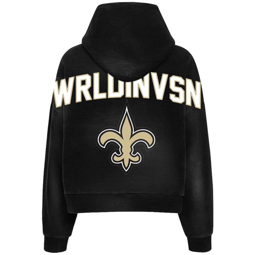 New Orleans Saints  WRLDINVSN x  Unisex Cozy Cropped Hoodie