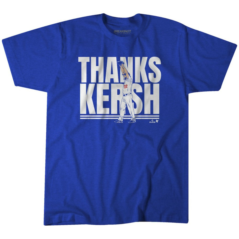 Clayton Kershaw Los Angeles Dodgers BreakingT Unisex Thank You T-Shirt | MLB Discount