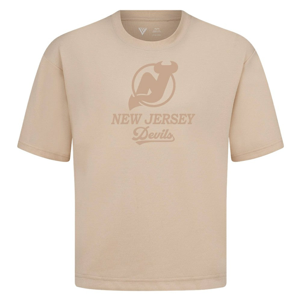 New Jersey Devils Levelwear Shadow Surge Luxe Signature Knit T-Shirt For Sale